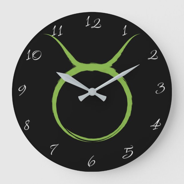 Relógio Grande TOURO O Touro Astrologia Zodíaco Abril Maio Signo (Frente)