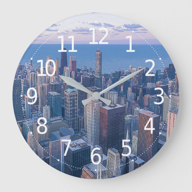 Relógio Grande Trabalho de arte de edifícios arquitetônicos de Ch (Frente)