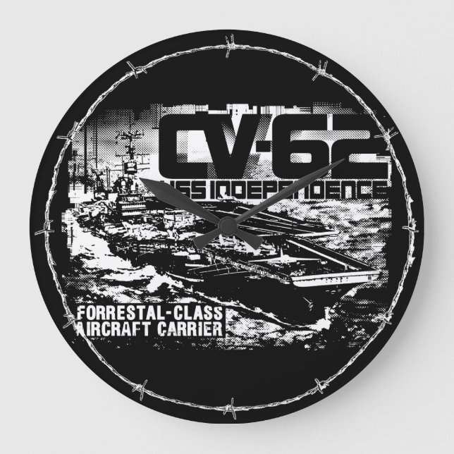 Relógio Grande Transportadora aérea Independência Feia Wallclock (Frente)