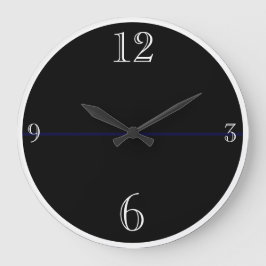 Relógio Grande Trava preto e branco moderno