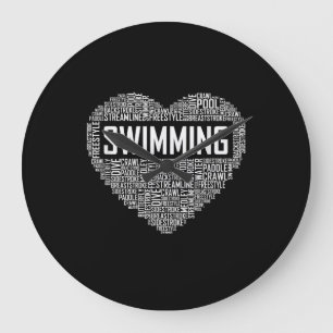Relógio Grande Treinador de Nadação Swimmer - Presente Natação Pr