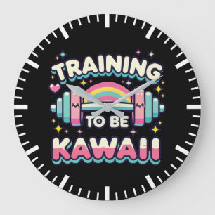 Relógio Grande Treinamento para ser Kawaii - Animação engraçada