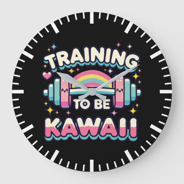 Relógio Grande Treinamento para ser Kawaii - Animação engraçada (Frente)