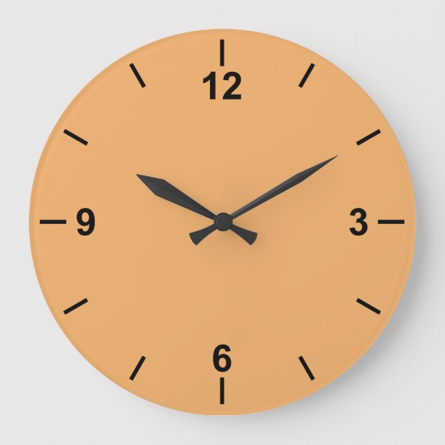 Relógio Grande Trend Color Soft Orange Wall Clock (Frente)