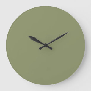 Relógio Grande Trending Color Reed Green Large Wall Clock