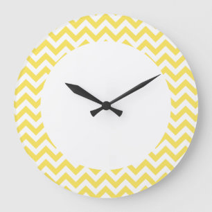 Relógio Grande Trendy Chevron Wall Clock