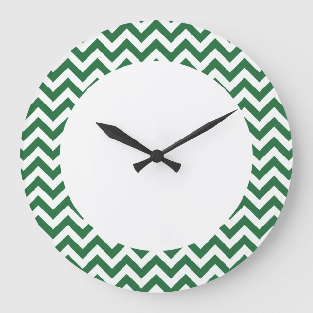 Relógio Grande Trendy Chevron Wall Clock (Frente)