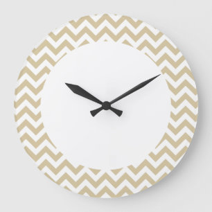 Relógio Grande Trendy Chevron Wall Clock