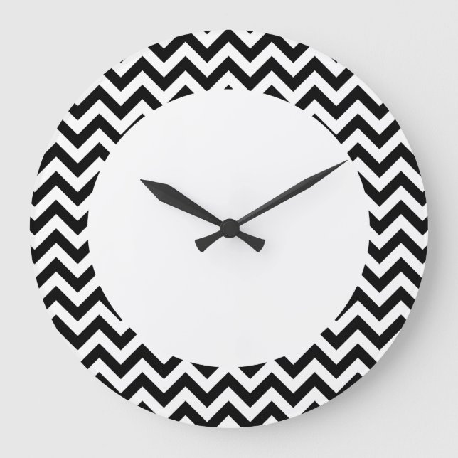 Relógio Grande Trendy Chevron Wall Clock (Frente)