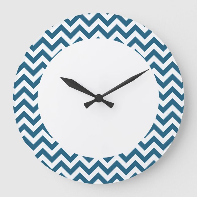 Relógio Grande Trendy Chevron Wall Clock (Frente)