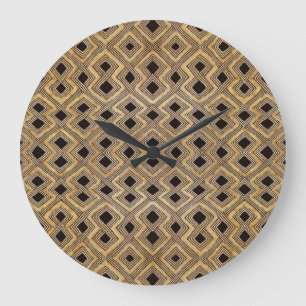 Relógio Grande Tribal Africano BaKuba