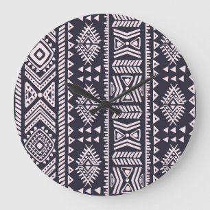 Relógio Grande Tribal étnico, quinto padrão perfeito.