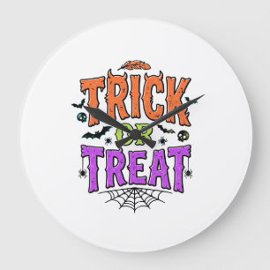 Relógio Grande Trick Halloween Tratamento Engraçado Teia de Aranh