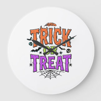Relógio Grande Trick Halloween Tratamento Engraçado Teia de Aranh