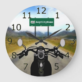 Relógio Grande Trilha de Motociclos Personalizada
