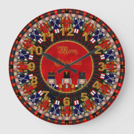 Relógio Grande Trio de Nozes de Natal, Estilo 2 ROUND CLOCK