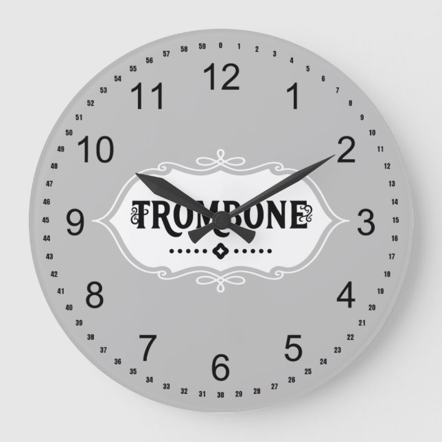 Relógio Grande Trombone Emblem (Frente)