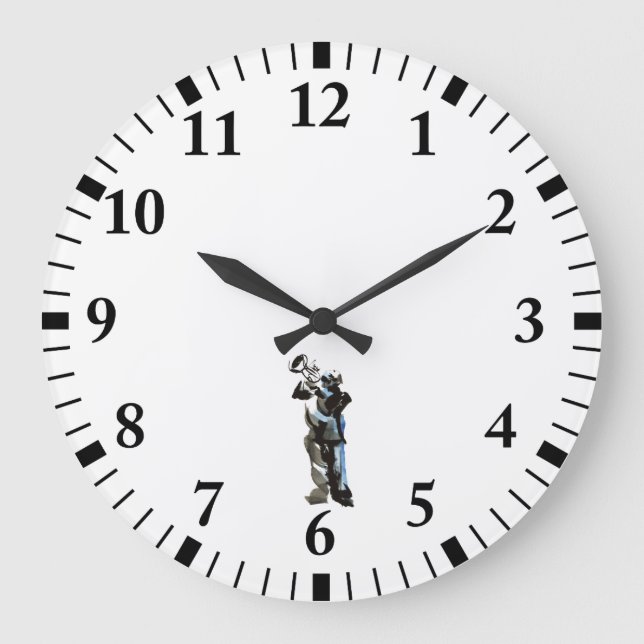 Relógio Grande Trompetista (Frente)