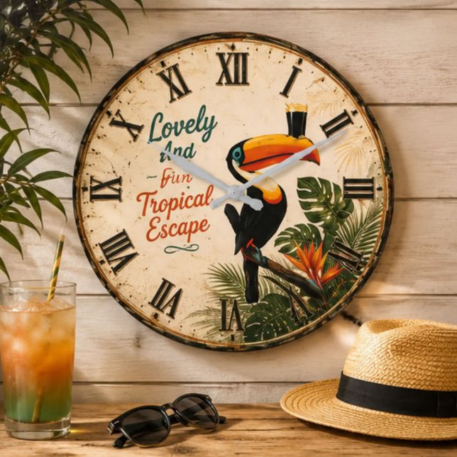 Relógio Grande Tropical Toucan (Criador carregado)