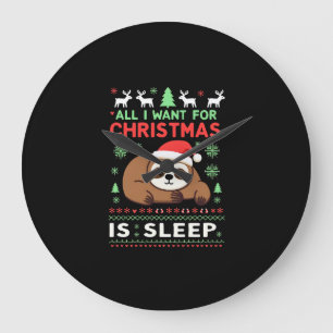 Relógio Grande Tudo Que Eu Quero Para O Natal É Sono - Natal Dive