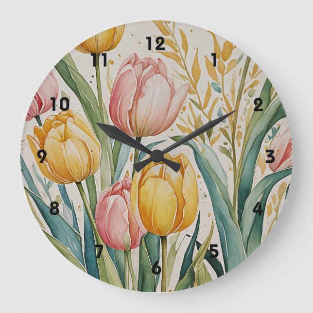 Relógio Grande Tulip Reverie (Frente)