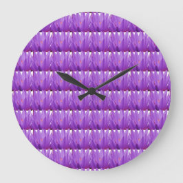 Relógio Grande Tulipa Roxa
