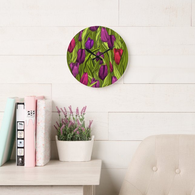 Relógio Grande Tulipas (Sala de leitura)