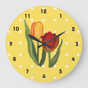 Relógio Grande Tulips Wall Clock