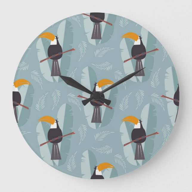 Relógio Grande Turiano da selva, fundo azul sem falhas. (Frente)