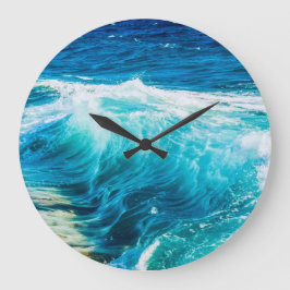 Relógio Grande Turquesa Ondas Oceânicas
