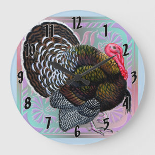 Relógio Grande Turquia: Tom de bronze floral
