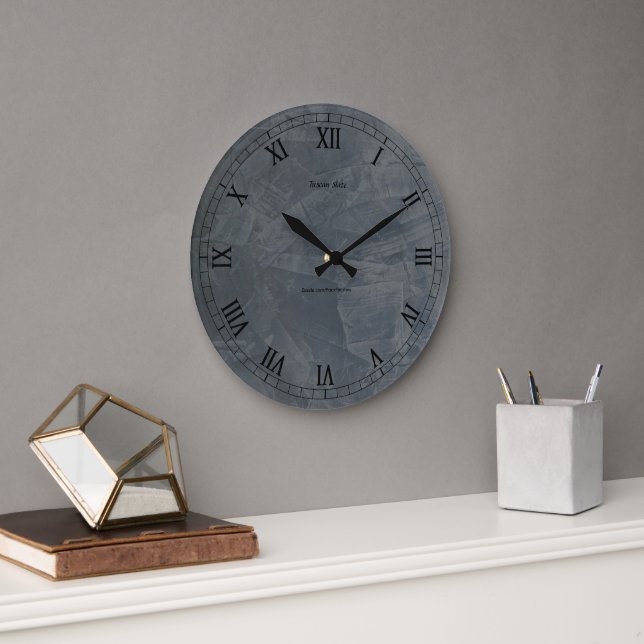 Relógio Grande Tuscan Slate #Pinterest Wall Clock (Escritório)