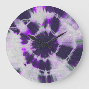 Relógio Grande Tye Dye Composition #1 por Michael Moffa