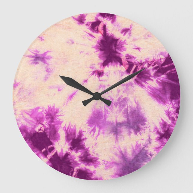 Relógio Grande Tye Dye Composition #7 por Michael Moffa (Frente)