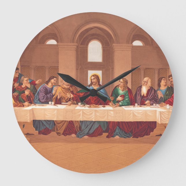 Relógio Grande Última Ceia de Jesus Cristo (Frente)