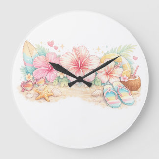 Relógio Grande Um belo design de verão inspirado em flores
