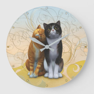Relógio Grande Um casal de gatos: o amor está no ar ? grande reló