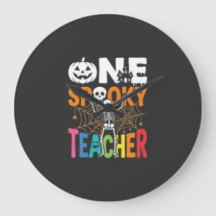 Relógio Grande Um Design de Halloween de Professor Assustador_1
