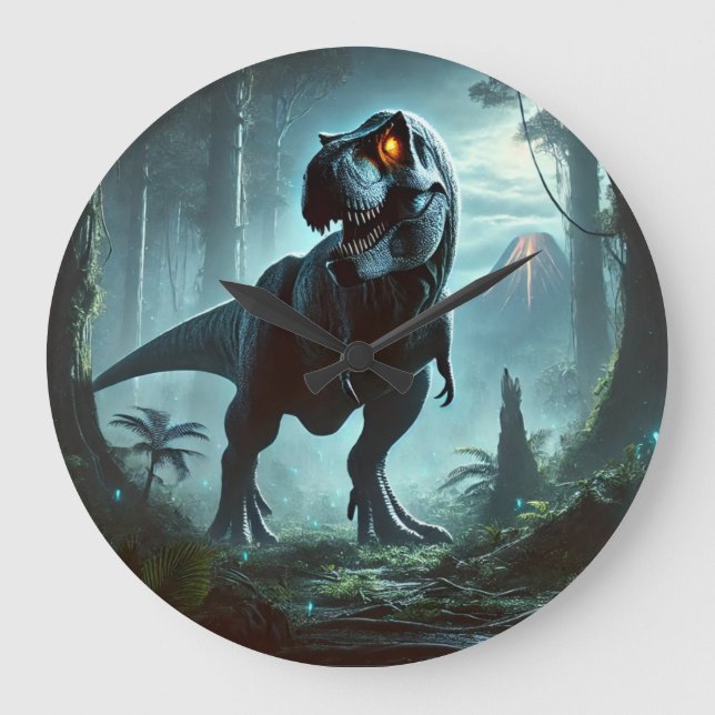 Relógio Grande Um enorme Tyrannosaurus rex (Frente)