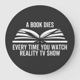 Relógio Grande Um Livro Morre Toda Vez Que Você Assiste A Realida