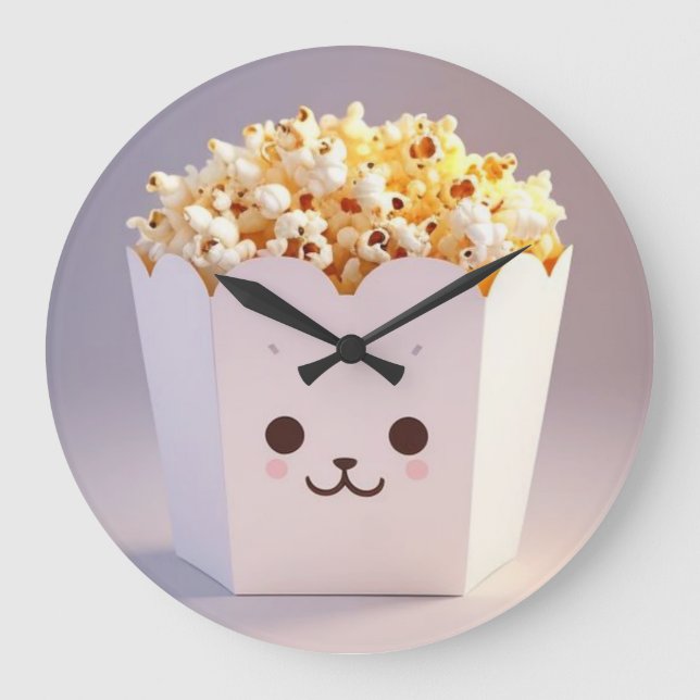 Relógio Grande Uma Boca Bastante de Pipoca (Frente)