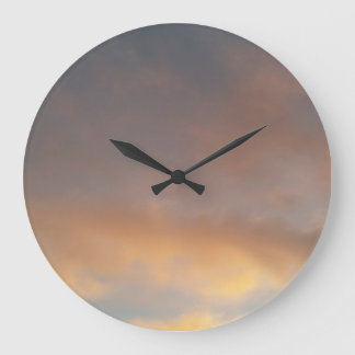 Relógio Grande Uma caminhada nas nuvens 2 nuvens cor-de-rosa num