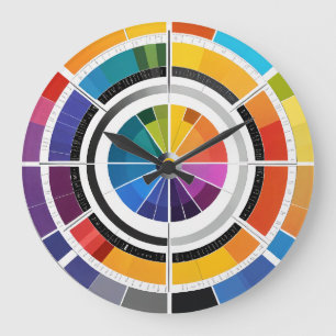 Relógio Grande Uma simples roda colorida convencional em 'fundo b