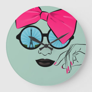 Relógio Grande Uma vista da cara desproporcionado do arco de