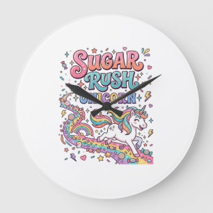 Relógio Grande Unicórnio Açúcar Rush Unicórnio Kawaii Mercado Art