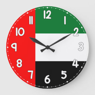 Relógio Grande United Arab Emirates UAE Flag Wall Clock