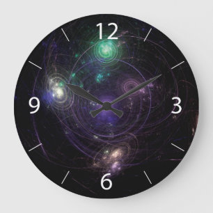 Relógio Grande Universo de Arte Abstrato