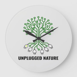 Relógio Grande Unplugged Nature Circuit Tree USB