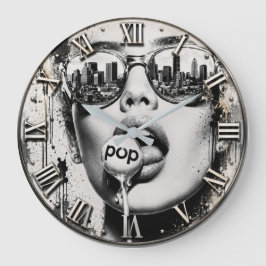 Relógio Grande Urban Pop Art City Skyline Women Sunglasses