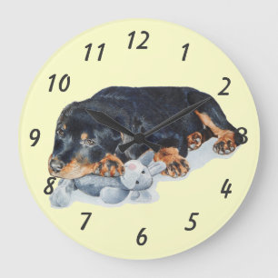 Relógio Grande ursinho de cachorrinho ursinho rottweiler cão wri
